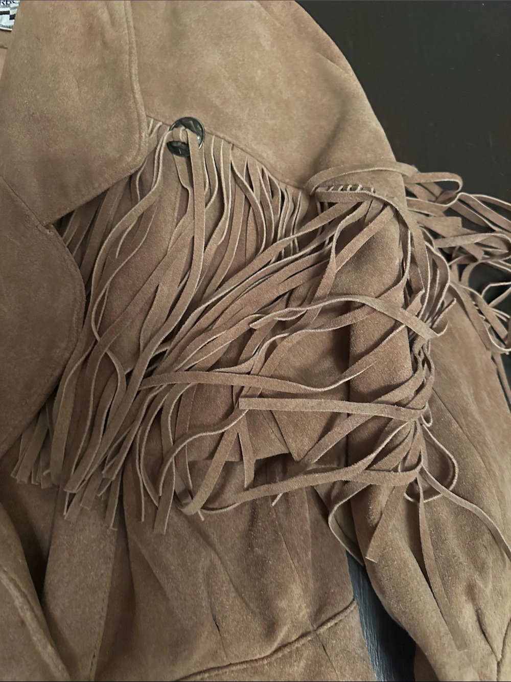 VINTAGE SUEDE WESTERN FRINGE JACKET - Picture 2 of 4